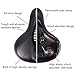 Most Comfortable Bike Seat,Bicycle Saddle for Men Women Padded Soft High Density Memory Foam – Hollow Breathable Rainproof with Dual Shock Absorbing Rubber Balls and Taillight Fit for Road, Mountain,thumb 4