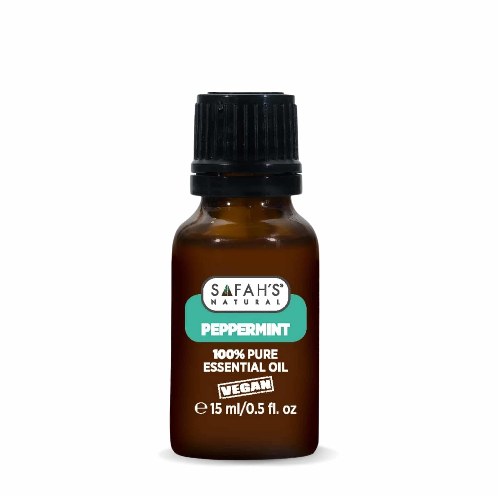 Safah’s Natural – 100% Pure Peppermint Essential Oil - Premium Therapeutic Grade for Aromatherapy, Muscle Relief, and Natural Freshness – 15ml