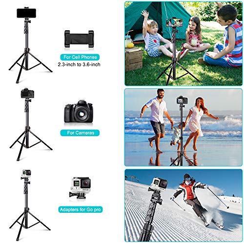 UBeesize 67'' Phone Tripod Stand & Selfie Stick Tripod, All in One