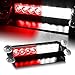 DIYAH 8 LED Warning Caution Car Van Truck Emergency Strobe Light Lamp For Interior Roof Dash Windshield (Red and White)