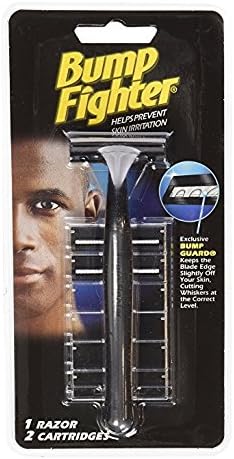 Bump Fighter Shaving Kit: 1 Razor with 2 Refill Blades + FREE LA Cross Blemish Remover 74851