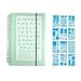 Asery 12Pcs Bullet Journal Stencil Set With Dot Grid Notebook For Journal/Notebook/Diary/Card/Scrapbooking Scrapbook Diy Drawing Template Stencil