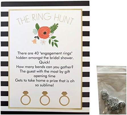 The Bridal Shower Ring Hunt Party Game Put a Ring On It with 40 Plastic Engagement Rings Wedding Favor decoration