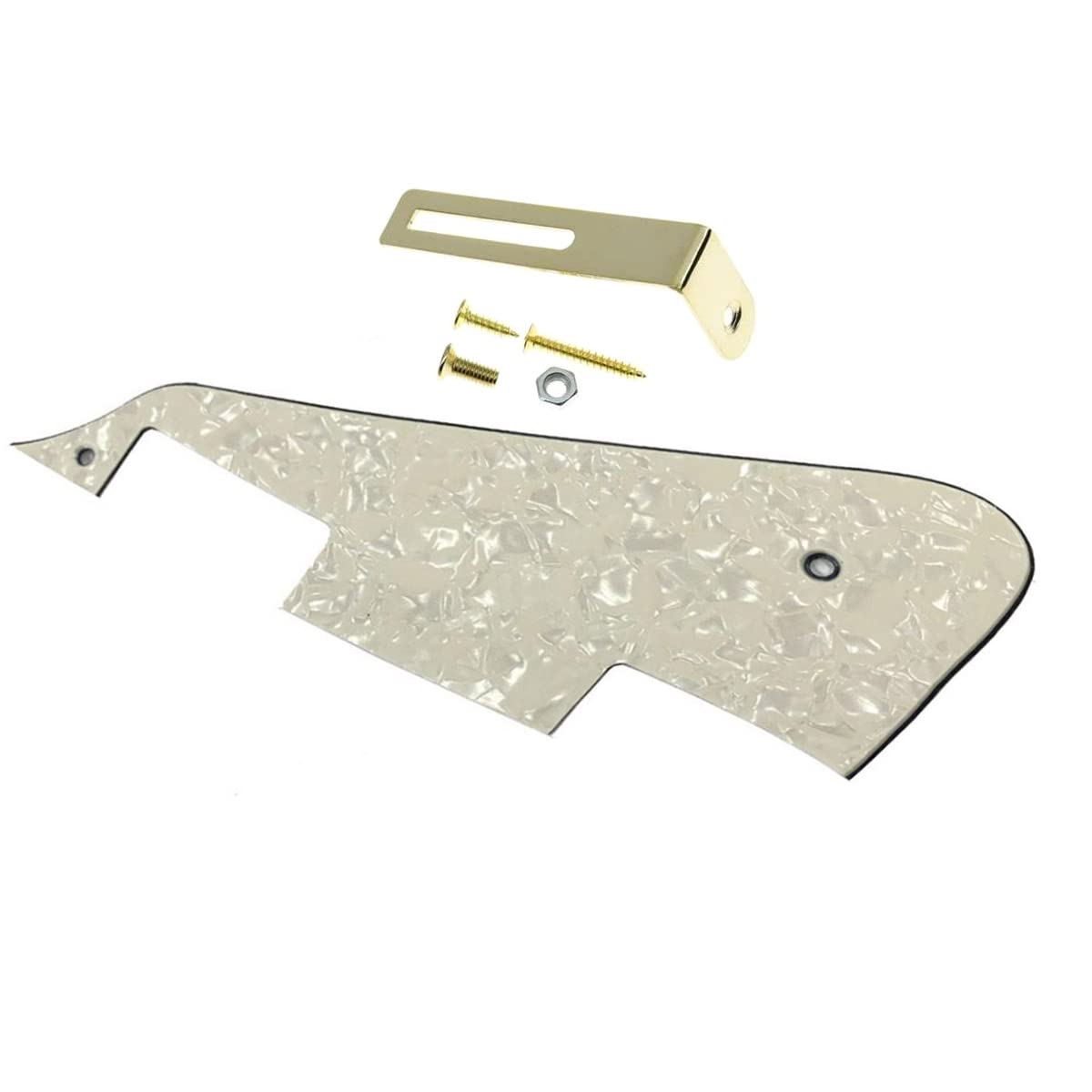 Dopro Aged Pearl LP Guitar Pickguard with Gold Bracket for Epiphone Les Paul — image 1