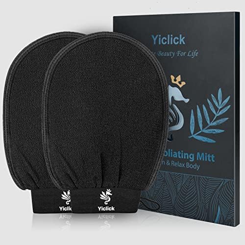 Yiclick Korean Exfoliating Gloves 2 Pcs, SPA Exfoliator Scrub for Bath