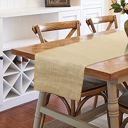 Burlap Table Runner Roll, 12" x 10 yards Burlap Table Runner Roll With finished Edges