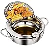 Deep-Fryer-Pot304-Stainless-Steel-with-Temperature-Control-and-Lid-Japanese-Style-Tempura-Fryer-Pan-Uncoated-Fryer-Stainless-Steel-Cookware-Gas-Stove-Silver-25cm94in Deep Fryer Pot,304 Stainless Steel with Temperature Control and Lid Japanese Style Tempura Fryer Pan Uncoated Fryer…