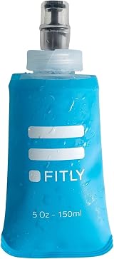 FITLY Soft Water Bottle, Collapsible Flask for Running, Hiking, Cycling