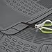 BDK All Weather Black Vinyl Non-slip Trimmable Truck SUV Van Floor Mats 4 pcs - GRAY