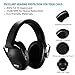 Mpow 068 Kids Ear Protection Safety Ear Muffs, NRR 25dB Professional Noise Reduction Shooter Hearing Protection, Ear Defenders for Shooting Range Hunting Season for Children, Toddler, Women (Black)