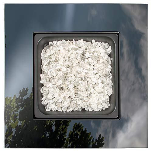 Blue Rhino Outdoor Propane Gas Fire Pit with Black Glass Top and White Fire Glass - Add Warmth and Beauty to Your Backyard - Thumbnail 2