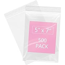5 X 7 Inches, 2Mil Clear Reclosable Zip Bags, Case Of 200 GPI Brand