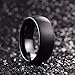 King Will Mens 2mm/4mm/6mm/8mm Black Matte Finish Tungsten Carbide Ring Domed Engagement Wedding Band Comfort Fit