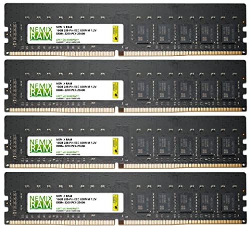 64GB Kit 4x16GB DDR4-3200 PC4-25600 ECC UDIMM 2Rx8