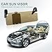 PIXNOR Durable Anti Glare Anti-dazzle Clip-on Auto Car Sun Visor Mirror Sun Shield