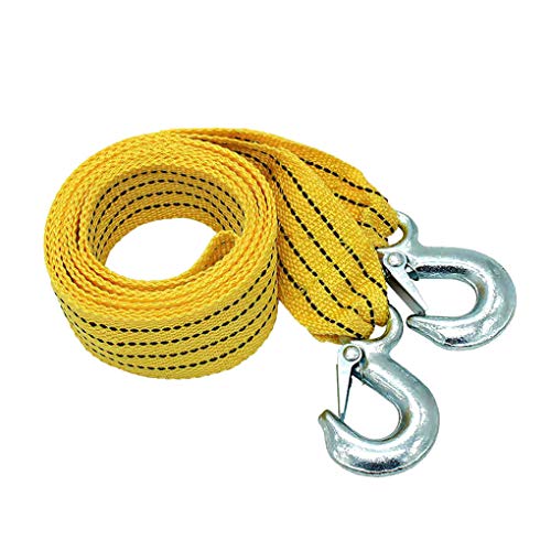 OmkuwlQ 2 Anti Slipping Hooks Heavy Duty Car Tow Cable 3 Ton 6 Ton Emergency Trailer Rope Vehicle Nylon Strap
