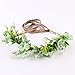 DDazzling Tieback Flower Crown Headband Floral Crown Wreath (White)