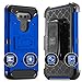 Evocel Trio Pro Series Phone Case Compatible with V20 (2016 Release) with Belt Clip Holster and Kickstand, Deep Blue