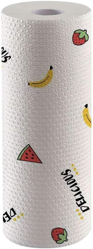 Disposable Dish Cloth Kitchen Paper Towels, Cnebo Multipurpose Dry-Wet Dishcloth Cleaning Tools,Oil Absorbing Cloth,Household Clean Tissue Lazy Rag Paper (B)