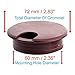 URAS STORE-BROWN Desk Grommet for Wires Cords -Plastic Cord Cable Hole Cover -Office Desk-TV Stand-Workstation- PC Grommets -5(pack)