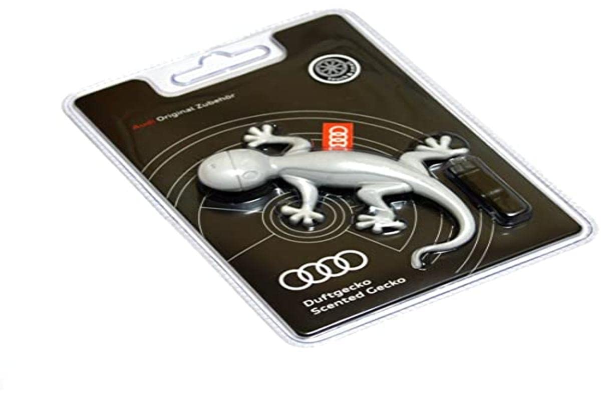 Audi 000087009A Gecko Air Freshener, Light Grey, Orange Fragrance