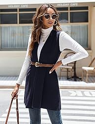 Beyove Women's Soft Sleeveless Open Front Cardigan