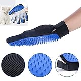 DCBRAA-Pet Grooming Gloves  Gentle Hair Removal Brush - New Upgraded Five-finger Design Breathable Massage Pet Tool - Pet Hair Removal Gloves for Long Hair, Short Hair, Cats and Dogs