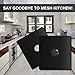 Gas Stove Burner Covers 8 Pack - CrazyLynX Double Thickness Gas Range Protectors, Stove Top Liner with FDA Approved, Reusable, Non-Stick, Dishwasher Safe, Heat-resistant - Black (10.6