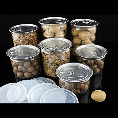 Dealglad 10PCS 400ml PET Plastic Sealed Food Caddy Nuts Spice Storage
