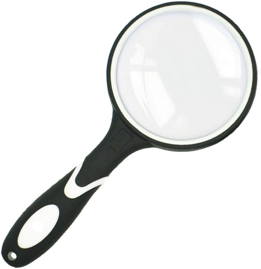 Loupe De Poche Grossissement X5 Avec Lentille Verre Optique 50mm - Design Compact En Métal Pour Lecture Et Inspection