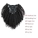 Lovrio Afro Kinkys Curly 9A Grade Brazilian Clip in Human Hair Extensions Double Weft 100% Unprocessed Virgin Hair for Black Women 7 Pieces 120g 18 Inch