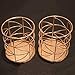 Set of 2, Round Iron Wire Metal Pen/Pencil Holder, Perfect for Stationary Makeup Organizer Holder for Office, School, Home, Rose Gold - by HK Creations