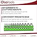 Olsa Tools Magnetic Socket Organizer | 3/8-inch Drive | SAE | Green | Holds 26 Sockets | Professional Quality Tools Organizer