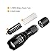 LED Tactical Flashlight, 900 Lumens XML T6 Portable Outdoor Water Resistant Handheld Torch with Adjustable Focus and 5 Light Modes, Rechargeable 18650 Lithium Ion Battery and Charger