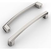 Amerdeco 10 Pack Brushed Satin Nickel Cabinet Pulls, 5 Inch(128MM) Hole Centers, Kitchen Cabinet Handles, Drawer Pulls, ZH0032