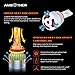 AMBOTHER H8 H9 H11 Led Headlight Bulbs Car Replacement Kit, 72W 7600LM 6500K Xenon White CSP Chips/Internal Driver Free 2X Car Dust Covers