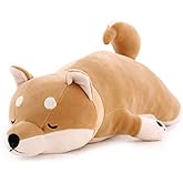 30'' Shiba Inu Plush Stuffed Animal, Giant Stuffed Animals for Anxiety, Big Shiba Inu Corgi Plush, Dog Plush Pillow Hugging Pillow Sleeping Dog Cushion Soft Plush Toy Big Stuffed Animals Kawaii Decor