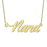 BYBWBL Nana Name Pendant Necklace 18k Gold Plated