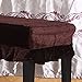 Andoer Piano Stool Chair Bench Cover Pleuche Decorated with Macrame 75 35cm for Piano Dual Seat Bench Universal Coffee