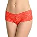 Angelina 2-Pair-Pack Sexy Lace Crotch-less Cheeky G3252 Medium, 2-Pair-Pack Cheeky Red and Black