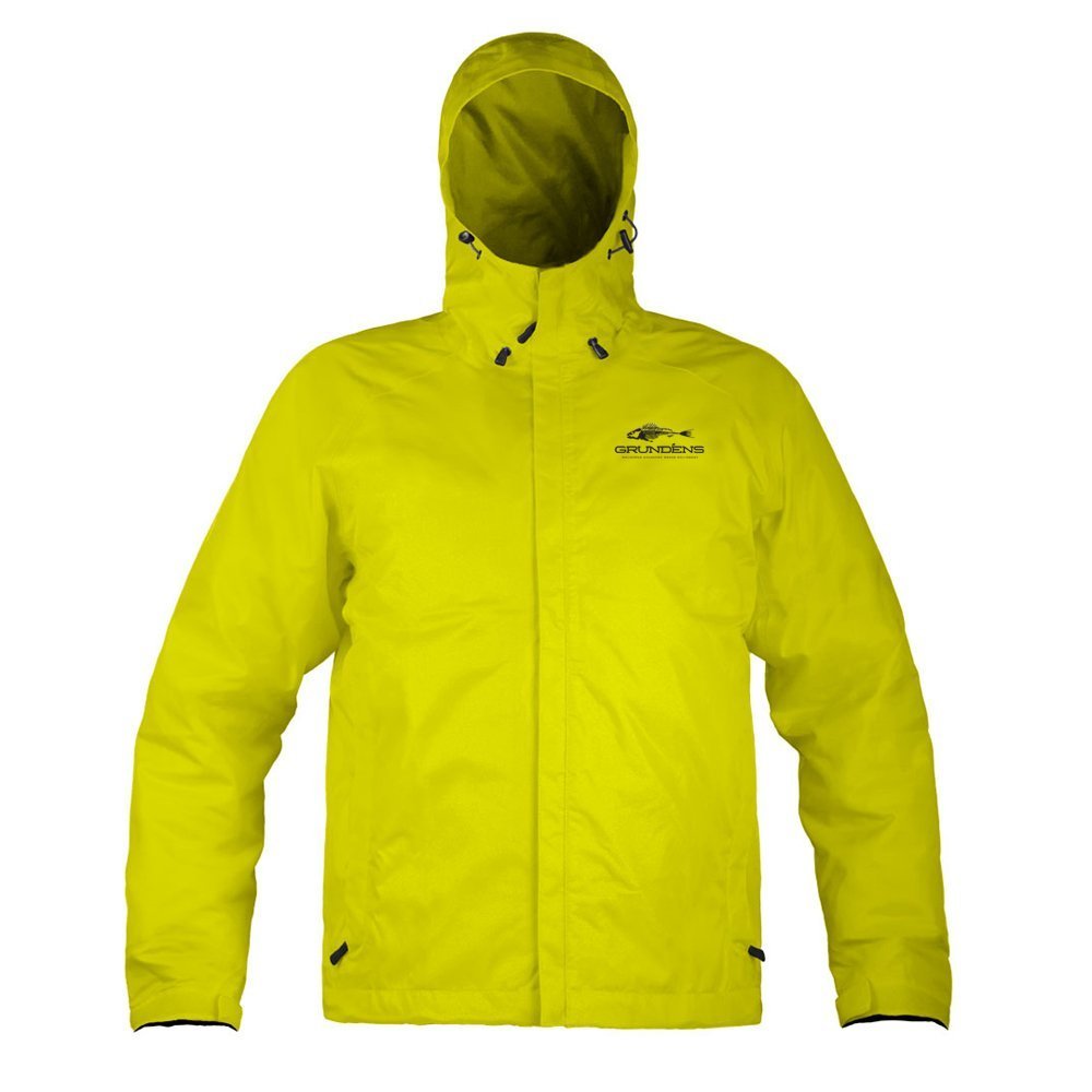 Grunden's Men's Gage Weather Watch Jacket, Hi Vis Yellow, XXLarge