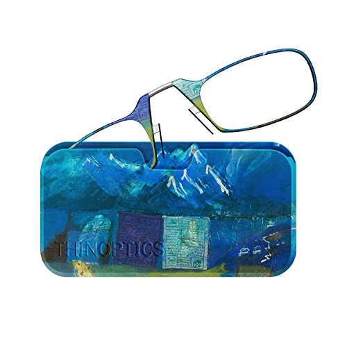 ThinOptics Reading Glasses + Universal Pod Case | Gregory Burns Designer Collection, Carry On-Keep Walking, 2.50 Strength