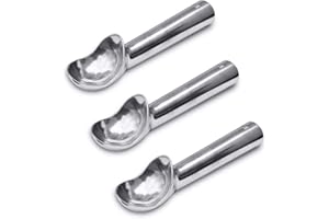 Cozihom, 3 Packs, 2 OZ Aluminum Ice Cream Scoop, Cookie Scoop, Ice Scoop Spade with Heat Conductive Handle, Non-Stick and Eas