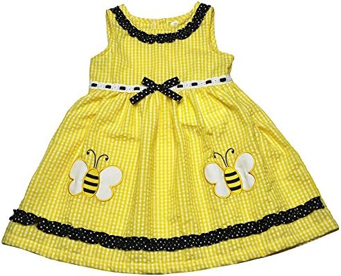 Samara Baby Girls Bumblebee Seersucker Dress 18 Months Yellow
