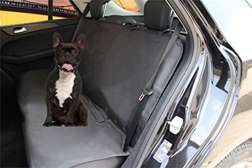 Homeyone Anti-Slip Waterproof Dog Pet Travel Bench Back Seat Cover Protector for Leather seats Washable (Black)
