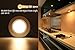 LED Under Cabinet Lighting Kit - 2Watt Warm White LED Puck Lights with UL-Listed Power Adapter for Closet, Kitchen Cabinet, Under Counter Lighting (Surface & Recessed Mount), 3Pcs