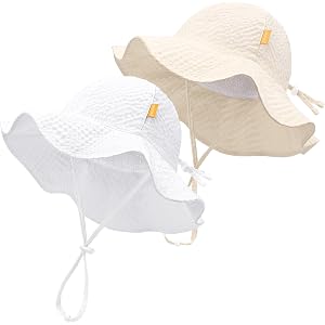 Baby Sun Hat Toddler Boy Girl Adjustable Outdoor Beach Hat Kids Wide Brim