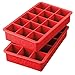 Tovolo Perfect Cube Ice Tray Set of 2 (Candy Apple) - Reusable Silicone Molds for Whiskey, Cocktails, Coffee, Bartender Accessories, & Smoothies / BPA-Free & Dishwasher-Safe