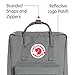 Fjällräven Kånken Unisex Travel Backpack - Side Slip Pocket - Adjustable Shoulder Straps - Dual Top Handles Fog One Size One Size
