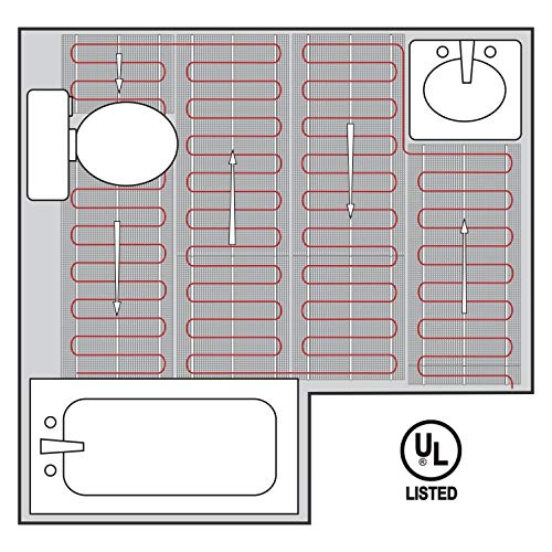 LuxHeat 25 Sqft Mat Kit (120v) Electric Radiant Floor heating system